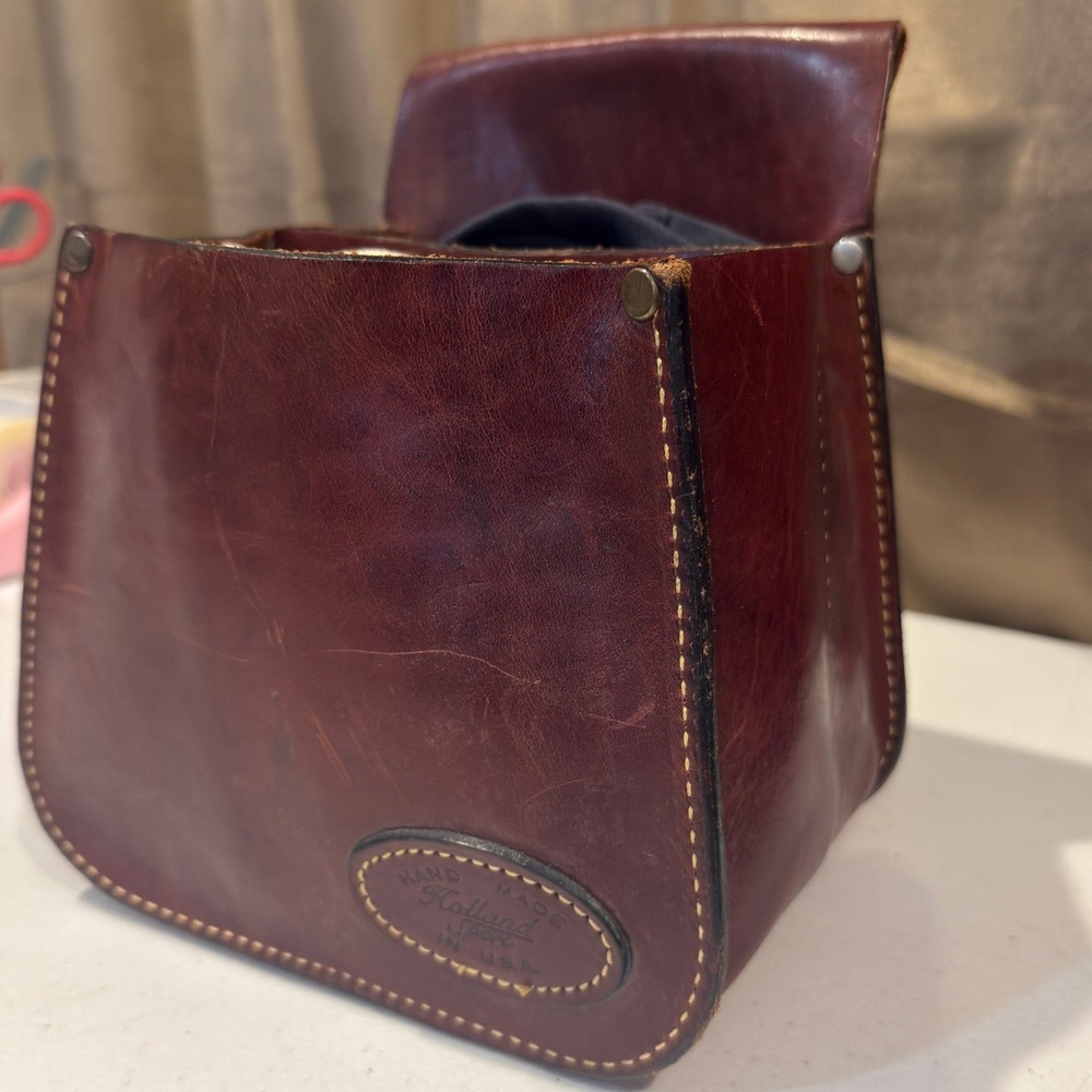 Original Holland Sport Shell Pouch Leather Shooting Belt Bag Hade Made in USA